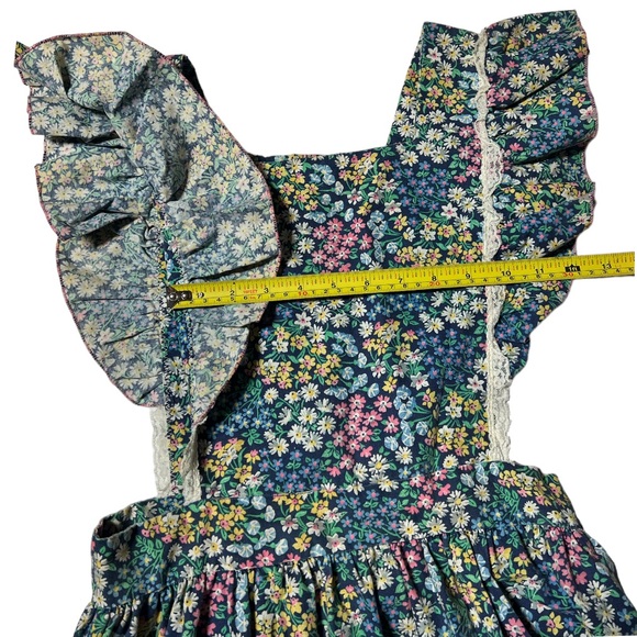 π Vintage Gunne Sax Style Prairie Dress Floral Pattern V-Neck w/ Pocketsπ - Picture 13 of 15